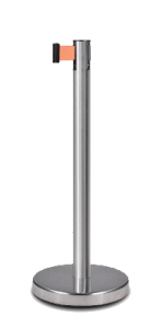 Мобильный столбик ограждения с вытяжной лентой 5 метров - Мобильные стенды для рекламы "Стендмикс", Екатеринбург
